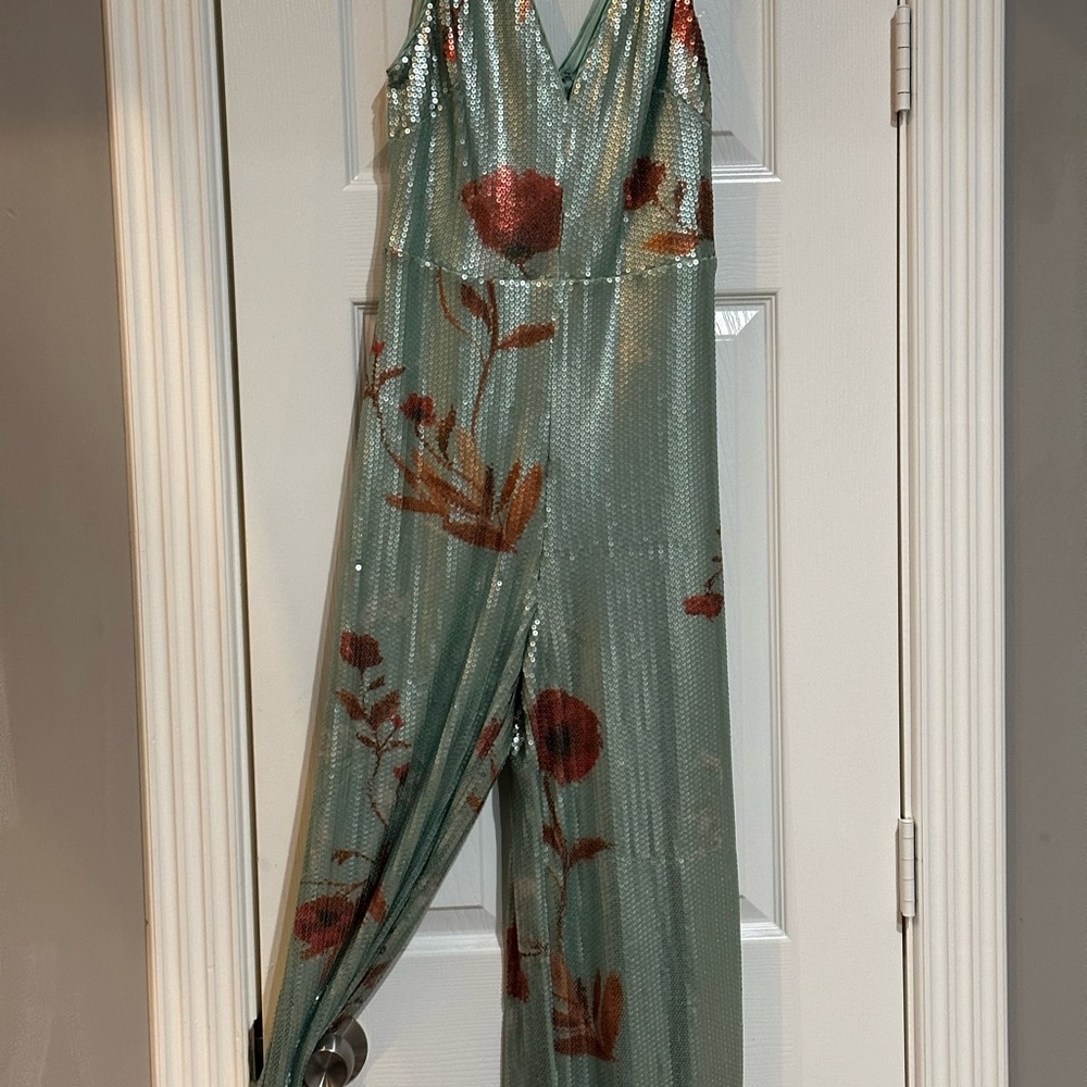 Bebe teal green sequins jumper